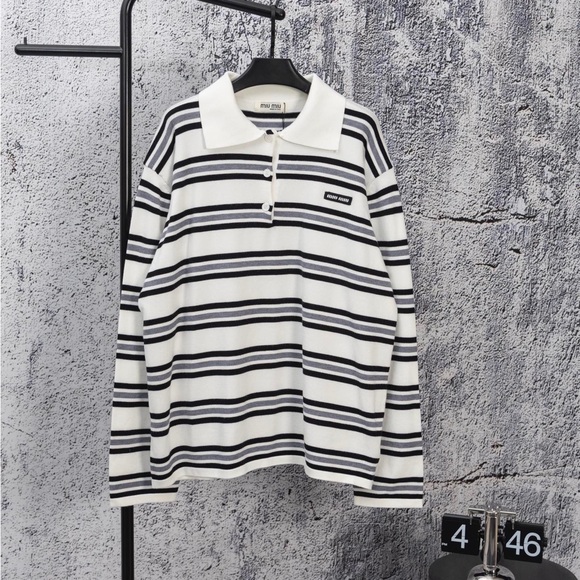 Fred Perry White and Black Striped Polo Shirt - Picture 1 of 9